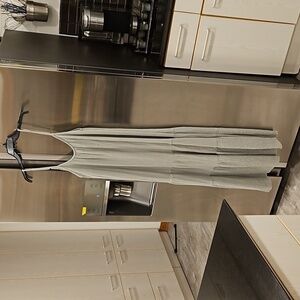 💕FRESH LAUNDRY💕 Gauze Flowy Dress ~ 100% Cotton Light Gray Small S NWOT